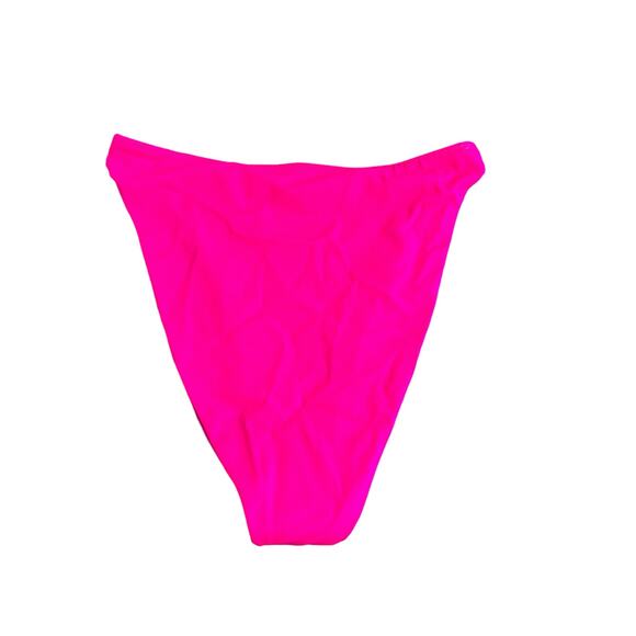 NEW Beach Riot High Waisted Swim Bikini Bottom Fuchsia Rose Pink Size XS - Picture 5 of 6